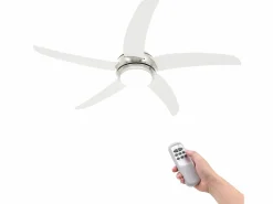 Ventilador de techo adornado con lámpara 128 cm ES622446 Blanco Hot