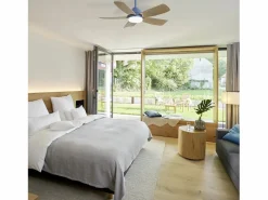 Aire Acondicionado, Ventilación|Ventilador de techo oscuro de 42 pulgadas - Ventilador de techo con luz LED y 5 aspas de ABS - para dormitorio y sala de estar