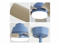 Aire Acondicionado, Ventilación|Ventilador de techo oscuro de 42 pulgadas - Ventilador de techo con luz LED y 5 aspas de ABS - para dormitorio y sala de estar