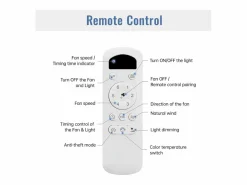 Aire Acondicionado, Ventilación|Ventilador de techo oscuro de 42 pulgadas - Ventilador de techo con luz LED y 5 aspas de ABS - para dormitorio y sala de estar