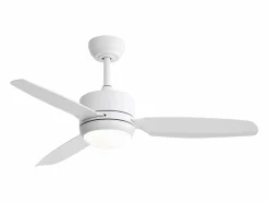 Ventilador de techo - Ventilador de techo con luz LED y 3 aspas de ABS - 6 tipos de ventiladores con control remoto - para sala de estar^ Clearance