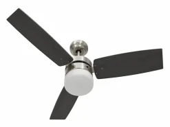 Aire Acondicionado, Ventilación|Ventilador de techo con luz con mando marrón oscuro 108 cm ES688622