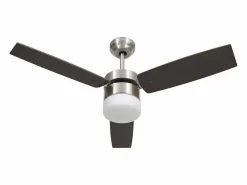 vidaxl Aire Acondicionado, Ventilación|Ventilador de techo con luz con mando marrón oscuro 108 cm