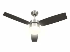 vidaxl Aire Acondicionado, Ventilación|Ventilador de techo con luz con mando marrón oscuro 108 cm