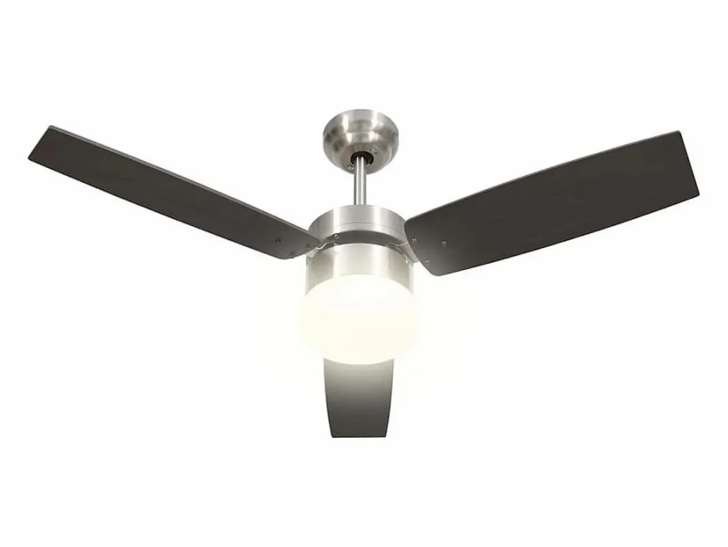 vidaxl Aire Acondicionado, Ventilación|Ventilador de techo con luz con mando marrón oscuro 108 cm
