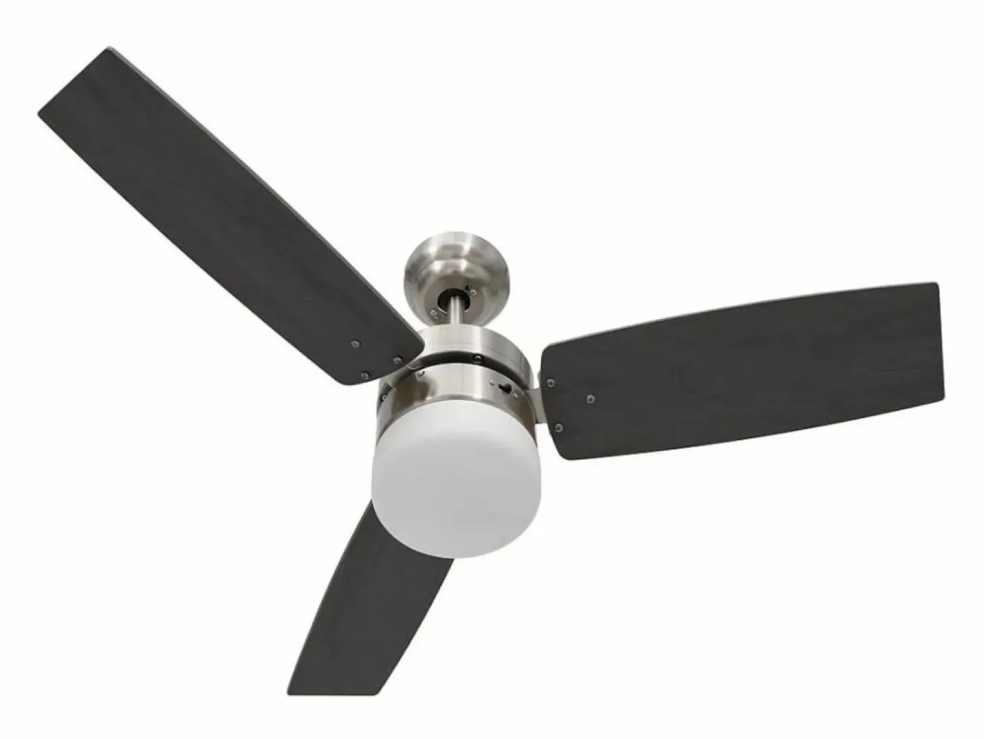 vidaxl Aire Acondicionado, Ventilación|Ventilador de techo con luz con mando marrón oscuro 108 cm