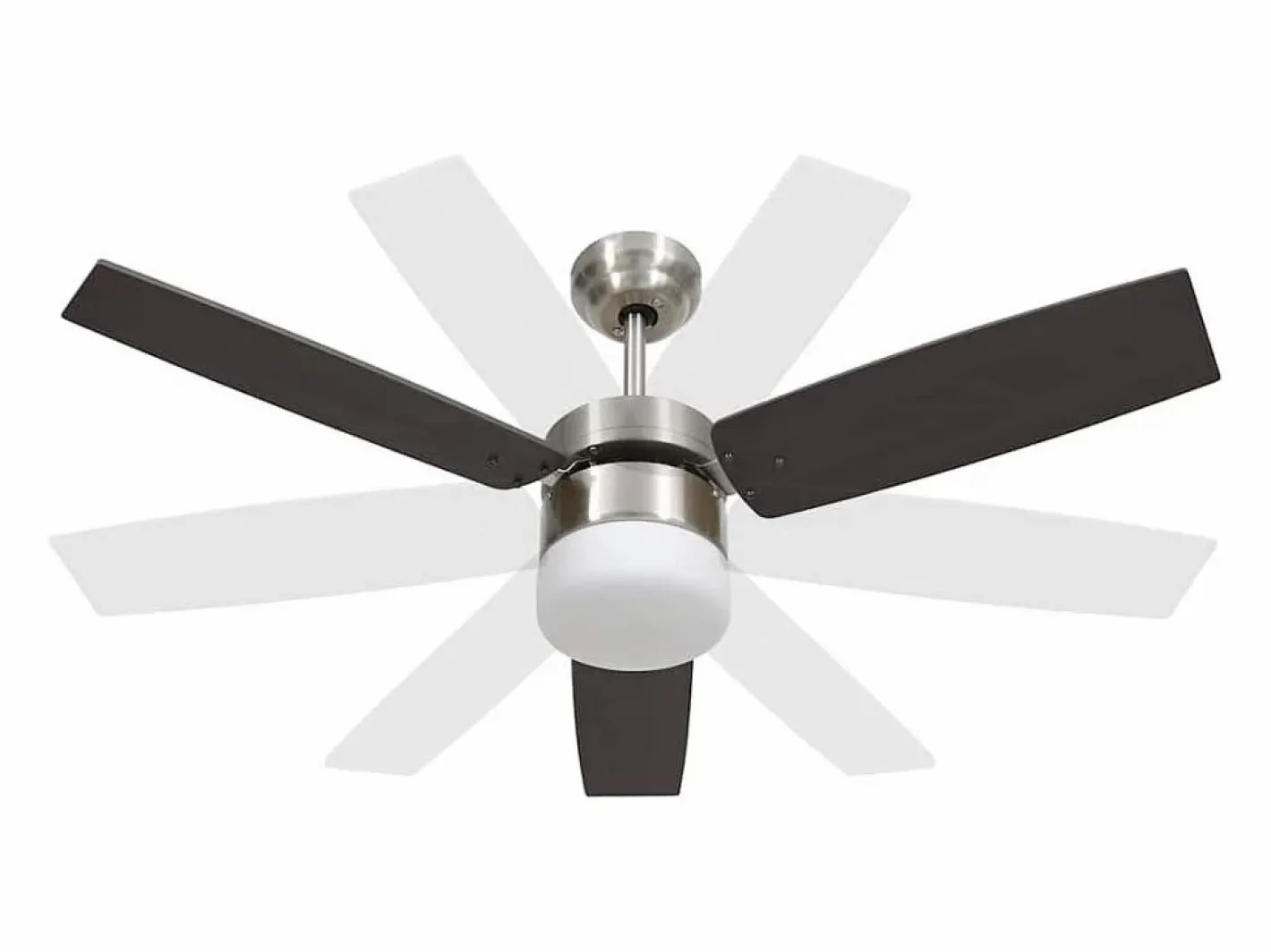 vidaxl Aire Acondicionado, Ventilación|Ventilador de techo con luz con mando marrón oscuro 108 cm