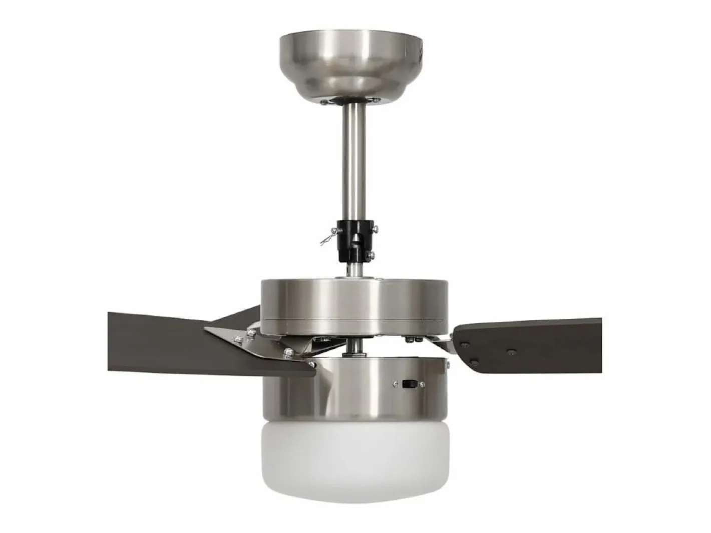 vidaxl Aire Acondicionado, Ventilación|Ventilador de techo con luz con mando marrón oscuro 108 cm
