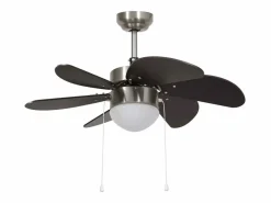 Ventilador de techo con lámpara marrón oscuro 76 cm ES207221^ Hot