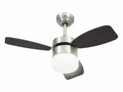 Ventilador de techo con luz con mando marrón oscuro 76 cm ES392597 Marru00f3n New