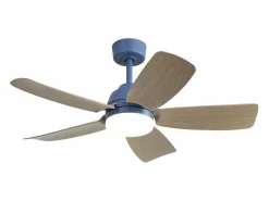 OKWISH Aire Acondicionado, Ventilación|Ventilador de techo de 42" con iluminación LED y 5 aspas de ABS, 6 velocidades ajustables, para dormitorio y sala de estar.