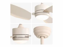 Aire Acondicionado, Ventilación|Ventilador de techo de 46 pulgadas con luces, 3 aspas de ABS, motor de CC de 6 velocidades, control remoto, (116,8 x 116,8 x 54 cm)