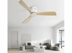 Ventilador de techo de 52 pulgadas - Ventilador de techo de 3 aspas con control remoto - 6 velocidades - para sala de estar y dormitorio^ New