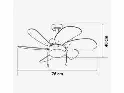 Aire Acondicionado, Ventilación|Ventilador de techo Geneva 6030W Universal Blue 50W 6 aspas reversibles /natural Ø76 cm