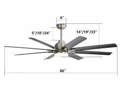 Aire Acondicionado, Ventilación|Ventilador de techo inteligente de 66