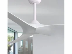 Ventilador de techo interior de 52 pulgadas con control remoto de 6 velocidades, 3 aspas de ABS, motor CC reversible, (132 x 132 x 30 cm) Blanco Clearance
