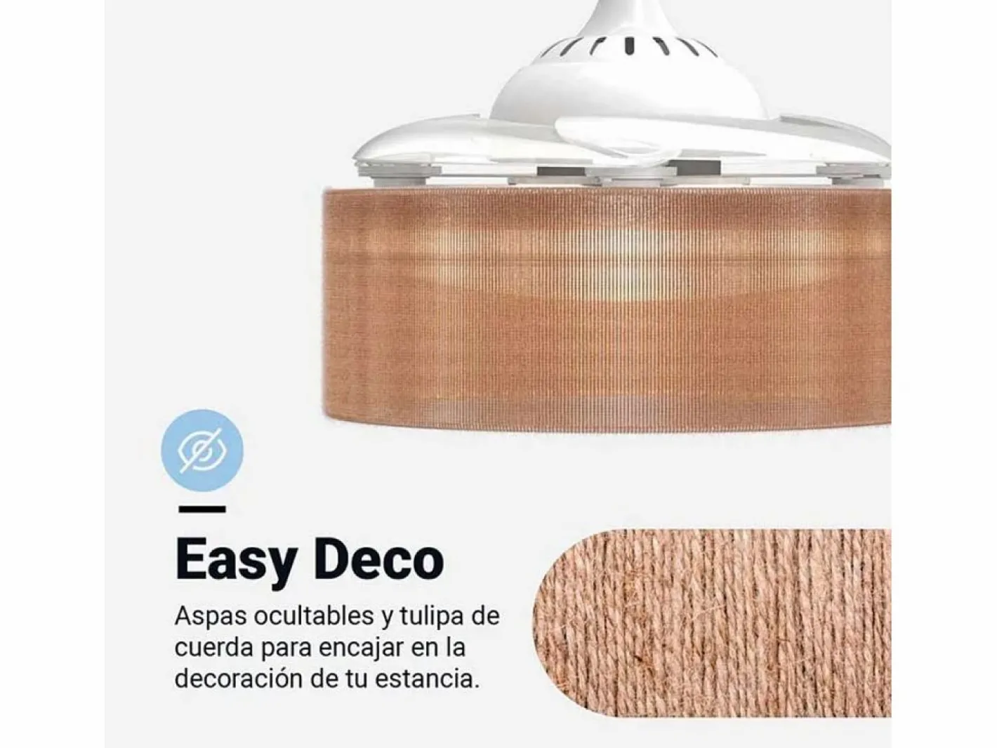 Ventilador de techo Jaloque 5042WFC Universal Blue 65W 4 aspas retráctiles marrón Marru00f3n New