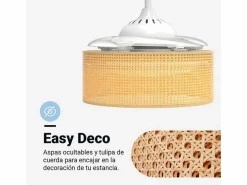 Aire Acondicionado, Ventilación|Ventilador de techo Jaloque 5042WR Universal Blue 65W mando a distancia
