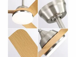 Aire Acondicionado, Ventilación|Ventilador de techo de 20 pulgadas - Ventilador de techo con 7 aspas de ABS y control remoto - 6 velocidades - para casa de campo