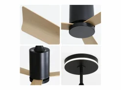 Aire Acondicionado, Ventilación|Ventilador de techo de 52 pulgadas - Ventilador de techo con luz LED y control remoto - 3 aspas de ABS - para sala de estar