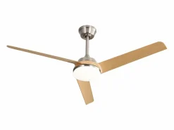 Ventilador de techo para sala de estar - con iluminación LED de 22 W y control remoto de 6 velocidades - 3 aspas ABS^OKWISH Sale
