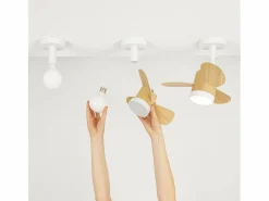 Aire Acondicionado, Ventilación|Ventilador de techo Perenz con luz LED de 15W y aspas de ABS, 3 velocidades, silencioso, con mando a distancia, conexión E27 - Diámetro 36cm