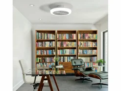 Ventilador de techo sin aspas con luz y control remoto, diseño moderno, ABS, , montaje empotrado (45,7 x 45,7 x 14,5 cm)^ Best
