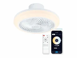 Basic Aire Acondicionado, Ventilación|Ventilador de techo Siroco 43W aspas reversibles con altavoz 3000lm Ø46 cm