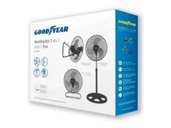 Basic Ventilador Goodyear GY18SF 55W 3 en 1 negro/inox Plateado New