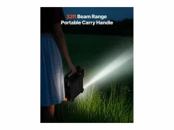 Ventilador Solar SucceBuy Portátil Recargable 10000 mAh con Iluminación LED, Panel Solar Plegable 4 W, 4 Velocidades, Temporizador, Alimentación USB^ Discount