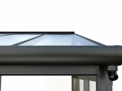 EXPERTLAND Veranda de aluminio y policarbonato con protección UV - 12 m² - antracita - MATHILDA Gris antracita Discount