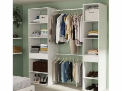 Vestidor abierto Cloe Mate 200x200x50 cm^
