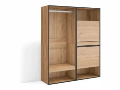 Vestidor abierto, 120x35x145cm, Dormitorio, habitación, Zapatero, Roble^Skraut Home