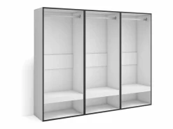 Skraut Home Vestidor abierto, 180x35x145cm, Dormitorio, habitación, Armario, perchero, Blanco Clearance
