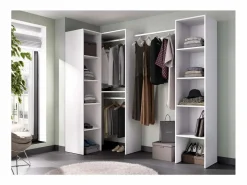 Vestidor de rincón Luz color 226cm (ancho) 79.4 cm (fondo) 185 cm (alto) Blanco Clearance