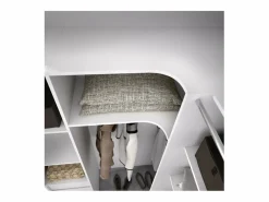 Vestidor de rincón Siles con cortina y 6 cajones acabado , 205cm(alto) 234cm(ancho)^ Discount