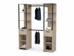 Vestidor Gary 2 Columnas Estilo Industrial Roble Kronberg/ 160x200 cm^ Discount