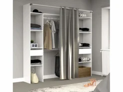 Armario Abierto, Vestidor|Vestidor Modular Abierto Custom con Módulo D 6 Estantes 2 Cajones 220x180