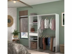 Armario Abierto, Vestidor|Vestidor Modular Abierto Custom Módulo D + E, 3 Estantes Cajón 162x180 cm