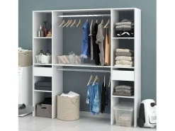 Vestidor Modular Abierto Custom Módulo C 6 Estantes 176x180 cm Blanco Discount
