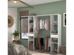 Vestidor Modular Abierto Custom Módulo C 6 Estantes 176x180 cm Blanco Discount