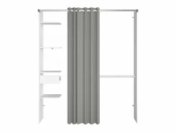 Vestidor Modular Abierto Custom con Modulo G 4 Estantes 138x180 cm Blanco Discount