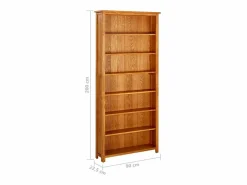 vidaX Estantería de 7 niveles de madera maciza de roble 90x22,5x200 cm^vidaxl Hot