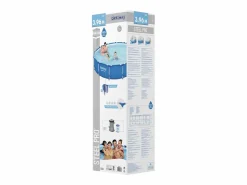 VidaXL Piscina desmontable Steel Pro 8680L + bomba + cartucho Ø396x84 cm^Bestway Clearance