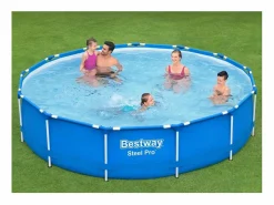 VidaXL Piscina desmontable Steel Pro 8680L + bomba + cartucho Ø396x84 cm^Bestway Clearance