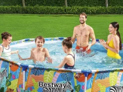 Bestway VidaXL Piscina desmontable Steel Pro redonda Ø305x66 cm Azul New