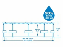 VidaXL Piscina desmontable Steel Pro Max 4678L Ø305x76 cm^Bestway Hot
