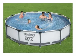 Bestway VidaXL Piscina desmontable Steel Pro Max 6473L Ø366 cm Gris Hot