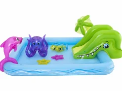 Bestway VidaXL Piscina hinchable Fantastic Aquarium tobogán + rociador de agua 86x239x206 cm Multicolor Outlet