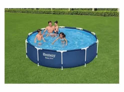 Bestway Piscina Tubular|VidaXL Piscina Steel Pro 4678L paredes anticorrosión Ø305 cm